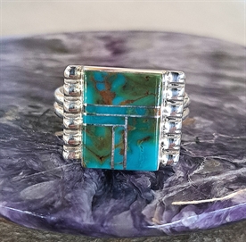 Anneau Turquoise et corail