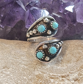 Bague tortue en turquoise 