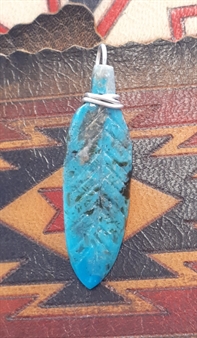 Pendentif Turquoise Bijou Navajo - Bijou Ethnique Occasion, Pierre Naturelle