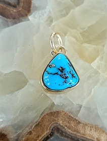 Pendentif en charoite et argent massif