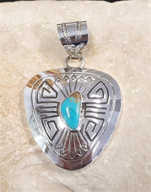 Pendentif en argent et Turquoise