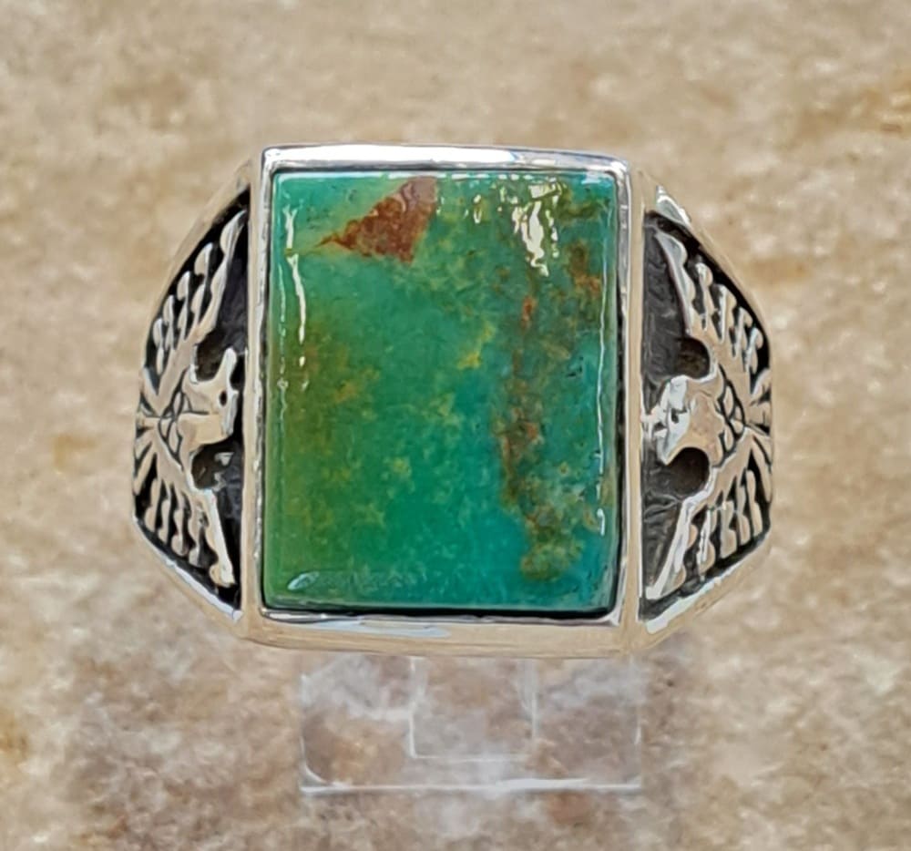 Chevalière en Turquoise Kingman