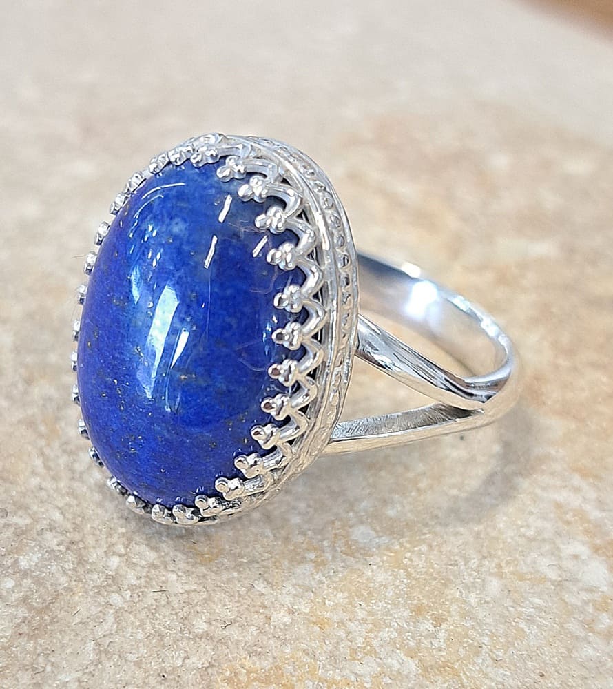Bague lapis lazuli en argent