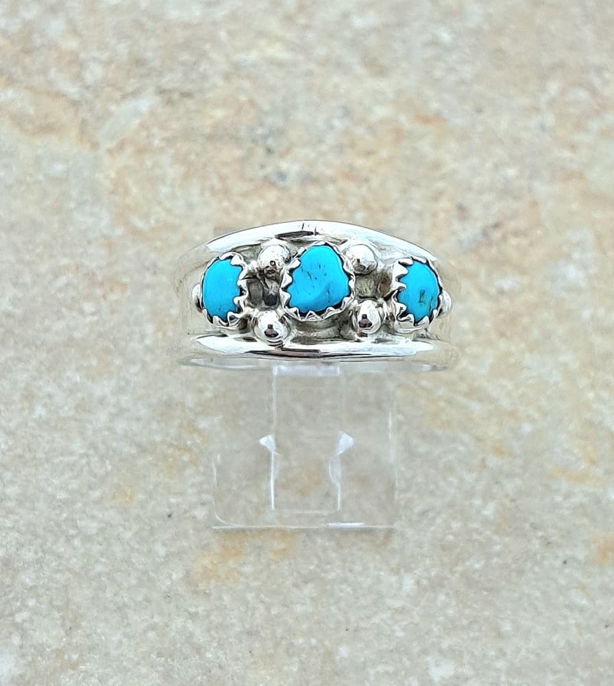 Bague en argent Turquoise homme