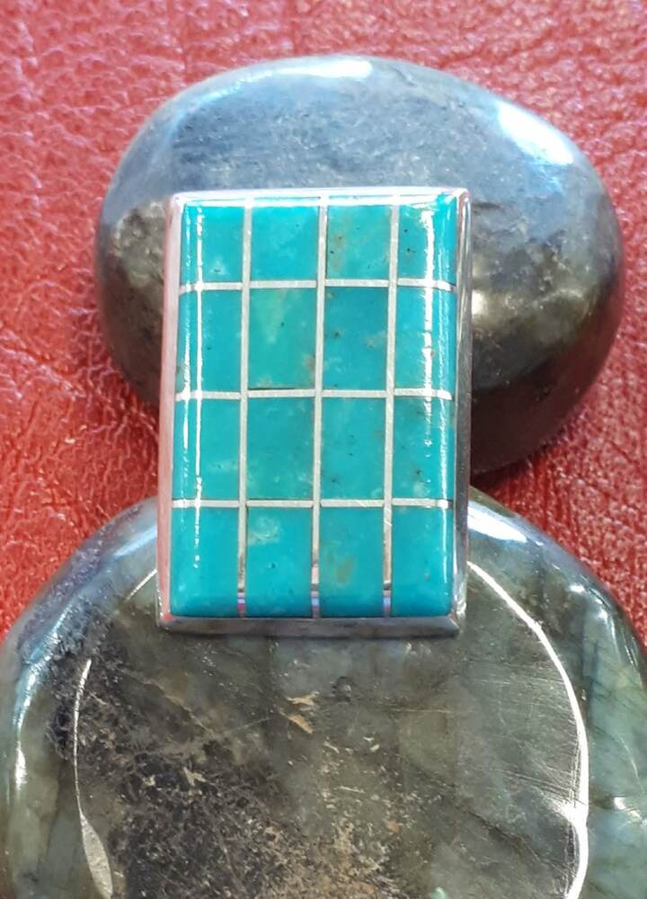 Bague en turquoise véritable USA