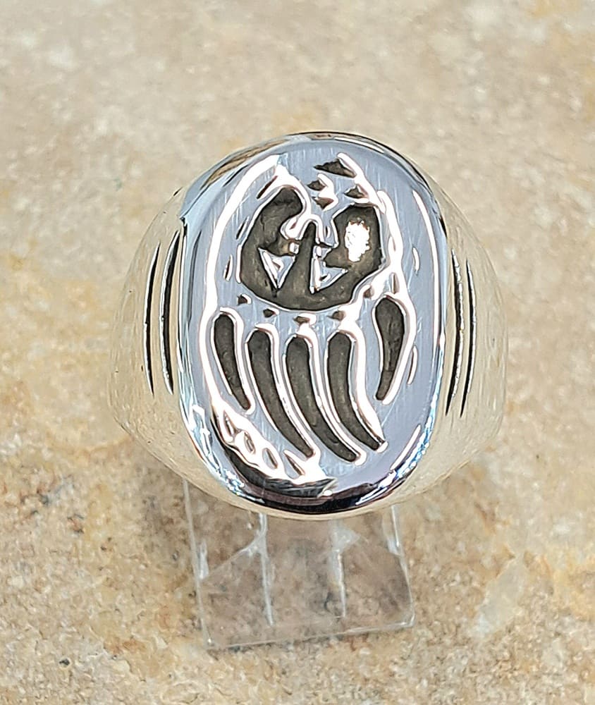 Bague patte d'ours homme argent 925