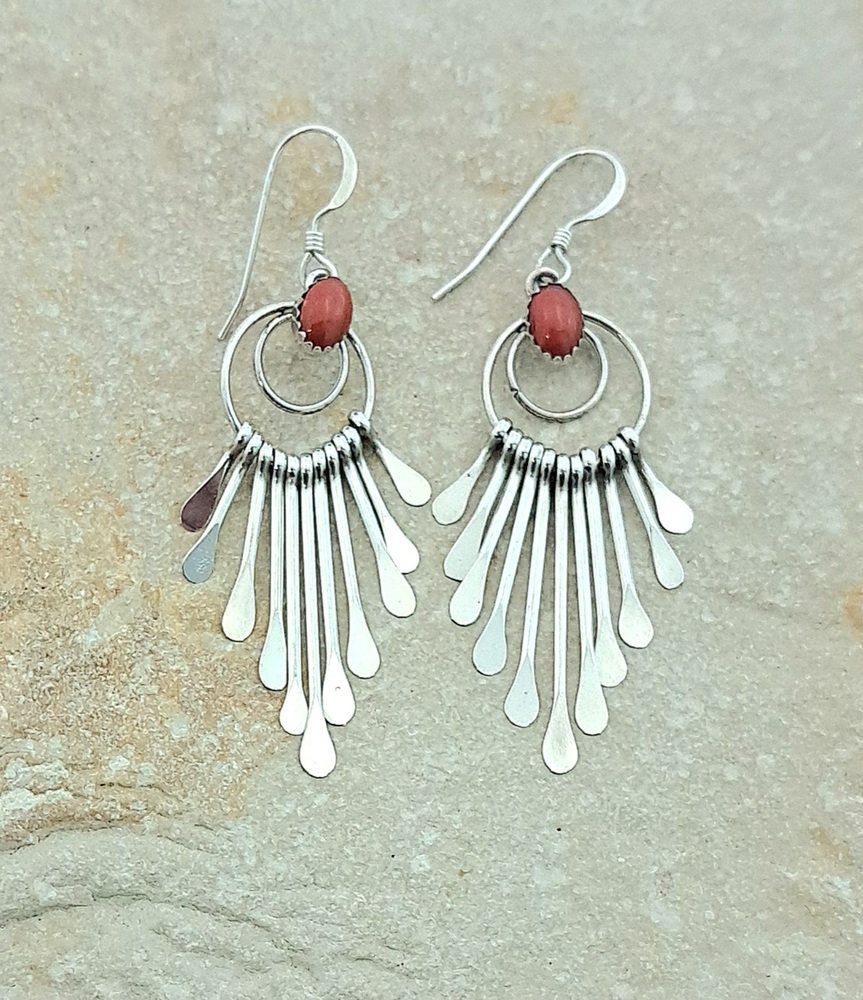 Navajo coral jewelry