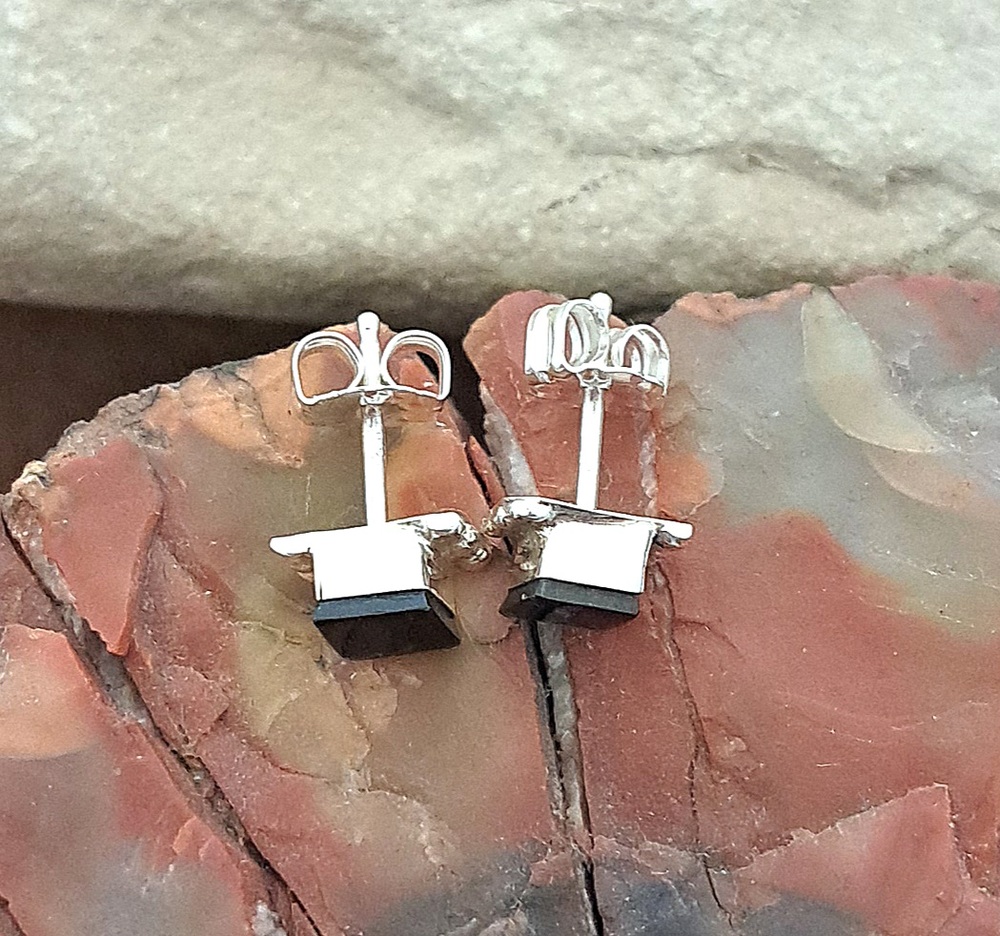 Boucles d'oreilles en jais navajo