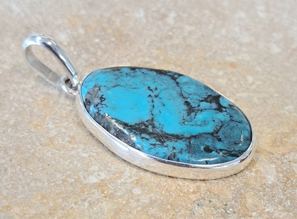 Pendentif en Turquoise sur argent 925°