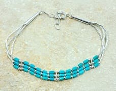 Bracelet en Turquoise et argent 925°.