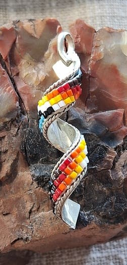 Pendentif perlage en argent 925°.