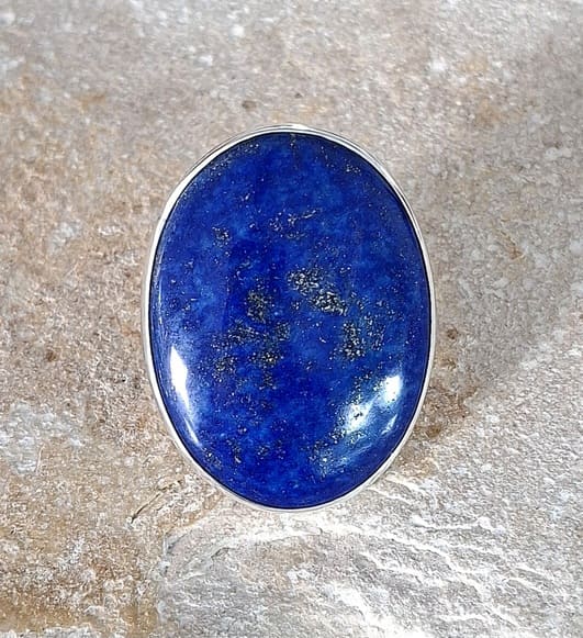 Bague Lapis lazuli sur argent 95 eme