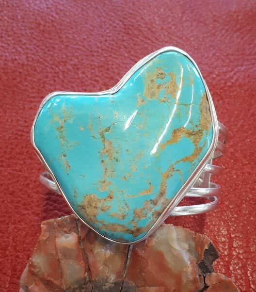 Bracelet en Turquoise et argent 925°.