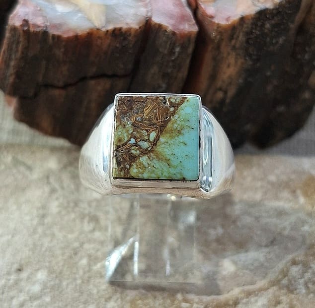 Chevalière en turquoise
