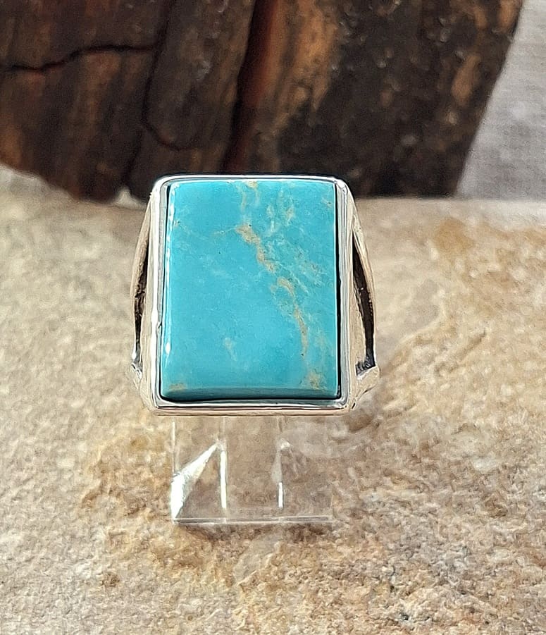 Chevalière en turquoise