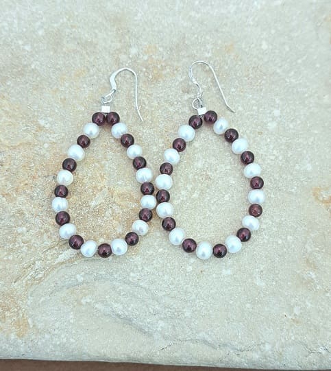 boucles d'oreilles en perles de culture