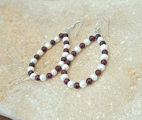 boucles d'oreilles en perles de culture