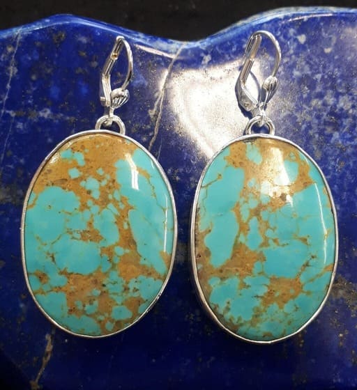 Boucles d'oreilles en Turquoises Kingman.