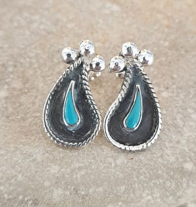Boucles d'oreilles Amérindiennes Zuni Navajo Hopi