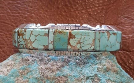 Bracelet en Turquoise n°8 en argent 925°.