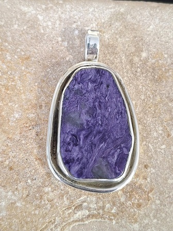Pendenti en Charoite en argent 925°.
