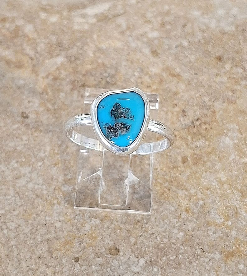 Bague en Turquoise Sleeping beauty en argent 925°.