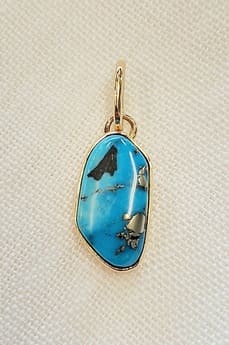 Pendentif en Turquoise et or 18 kt.