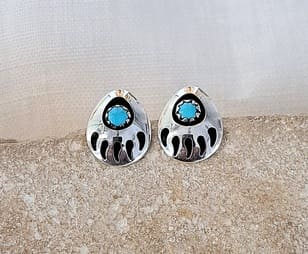 Boucles d'oreilles Amérindiennes Zuni Navajo Hopi