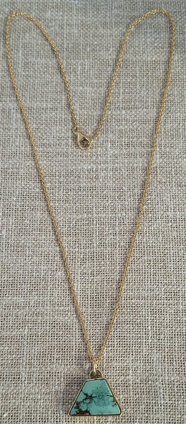 Collier en Turquoise king's Manassa en or 1 KT.